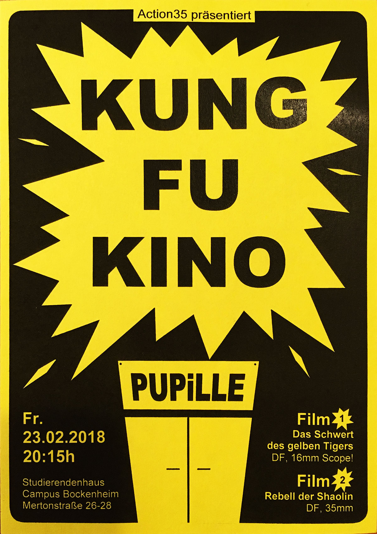 Bild fï¿½r die Veranstaltung Kung Fu Kino